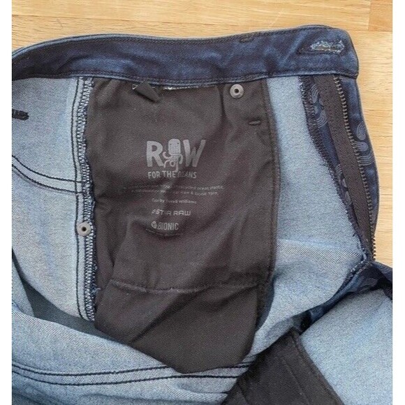 G-Star RAW X Pharrell For The Oceans Printed Arc 3D Slim Tapered Jeans Size 31 - Picture 4 of 10